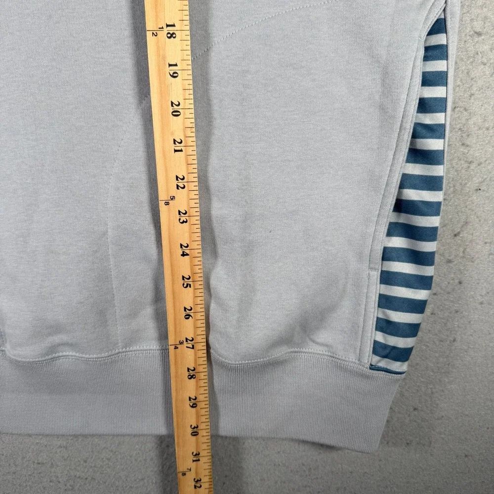 Jordan Mens XXL Grey‎ Blue Striped Raglan Crewneck Sweatshirt SP140710NIG